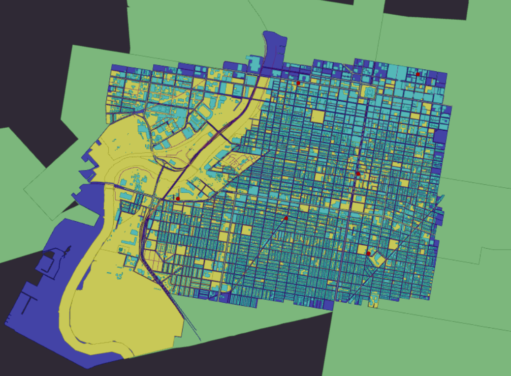 Map of the Philadelphia data.
